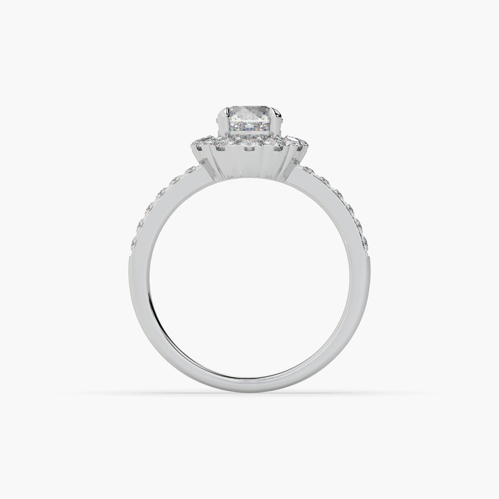 Guru Jewel's Round Solitaire Studded Silver Ring For Her