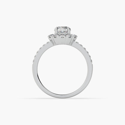 Guru Jewel's Round Solitaire Studded Silver Ring For Her