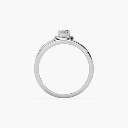 Guru Jewel's Exclusive Fancy Marquise And Round Diamond Studded Silver Ring For Her