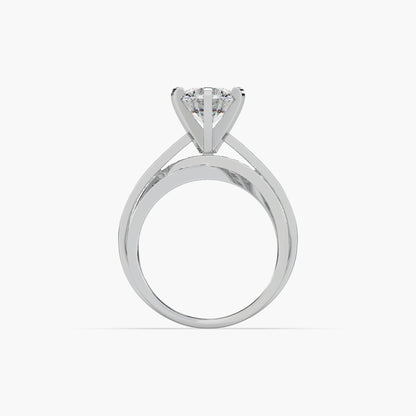 Guru Jewel's Round Solitaire Studded Impressive Silver Ring For Her