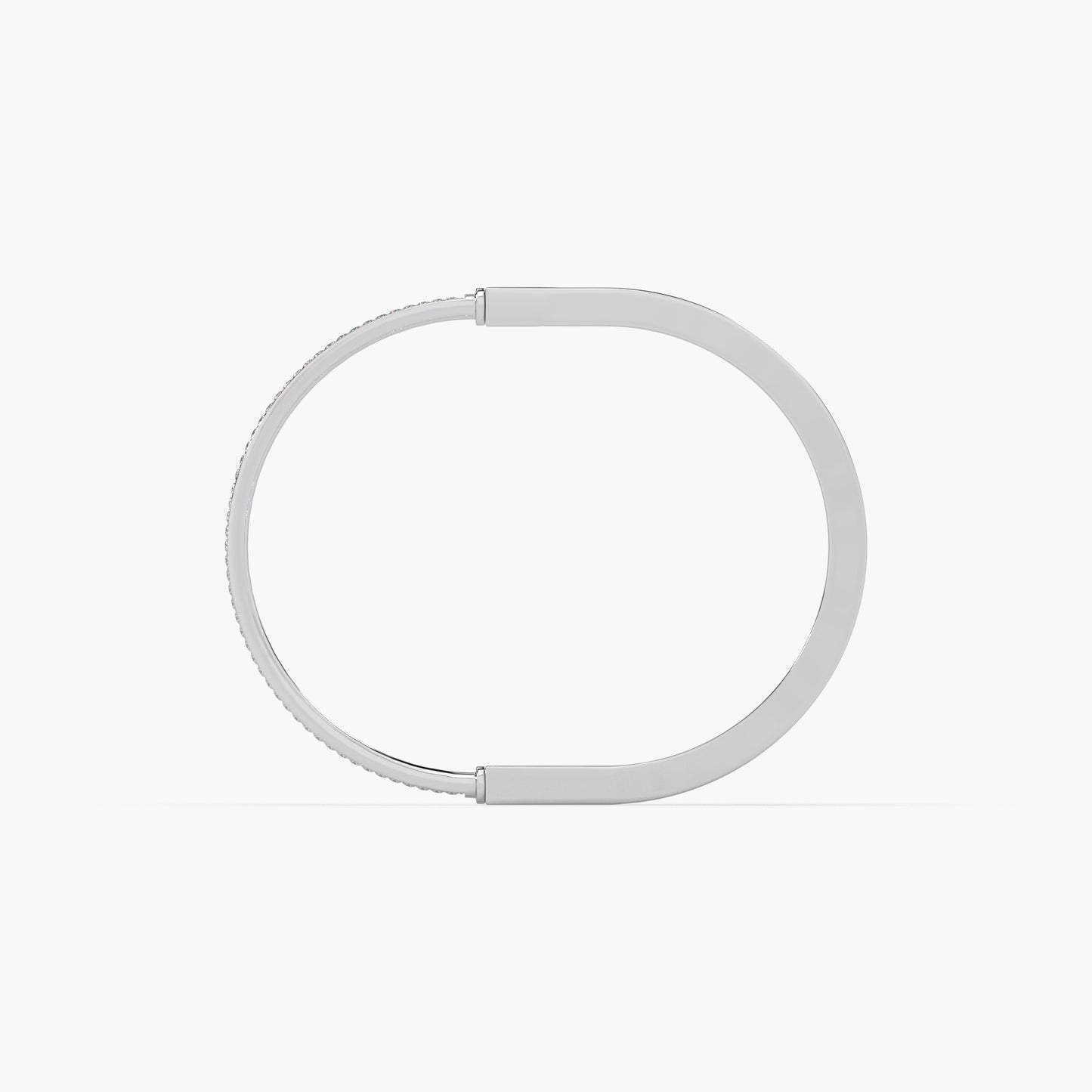 Guru Jewel's Stunning Design With Round Diamond Studded Silver Bracelet For Her