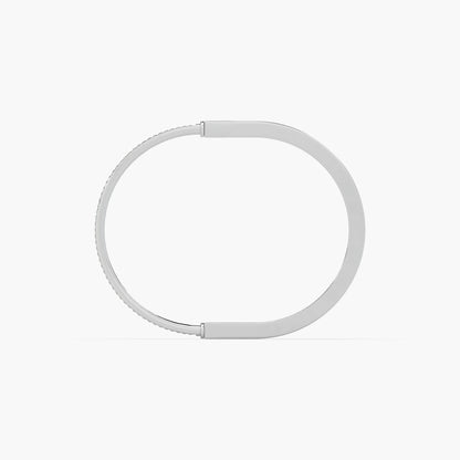 Guru Jewel's Stunning Design With Round Diamond Studded Silver Bracelet For Her