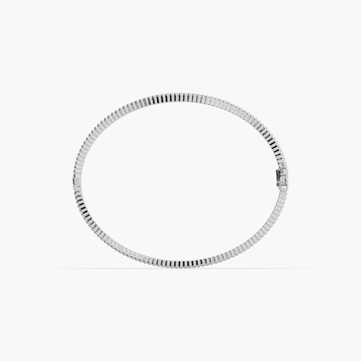 Guru Jewel's Round Diamond Studded Exclusive Silver Bracelet For Her