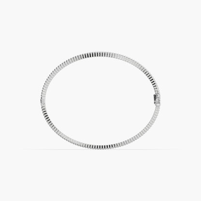 Guru Jewel's Round Diamond Studded Exclusive Silver Bracelet For Her