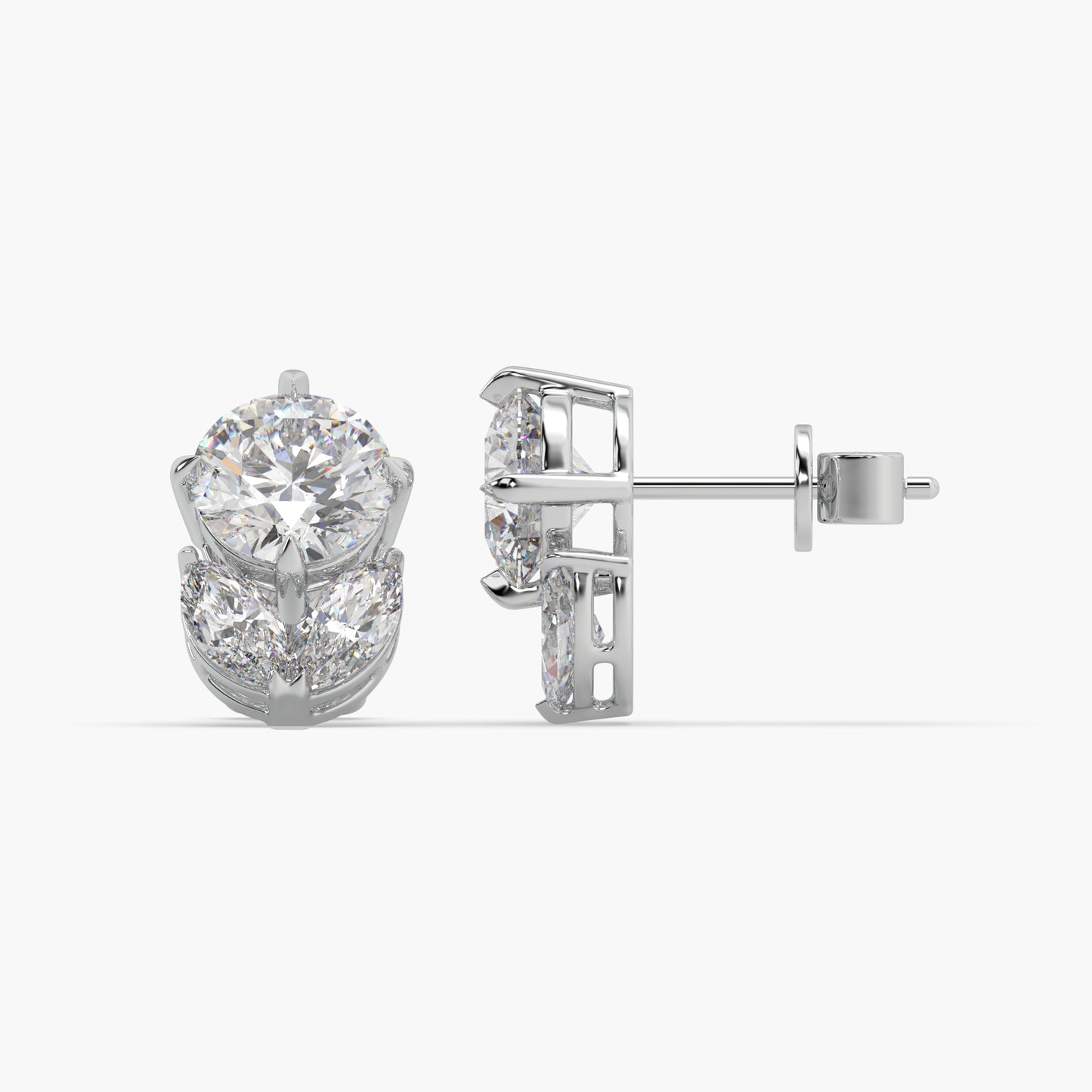 Guru Jewel's Round And Marquise Studded Earrings For Her