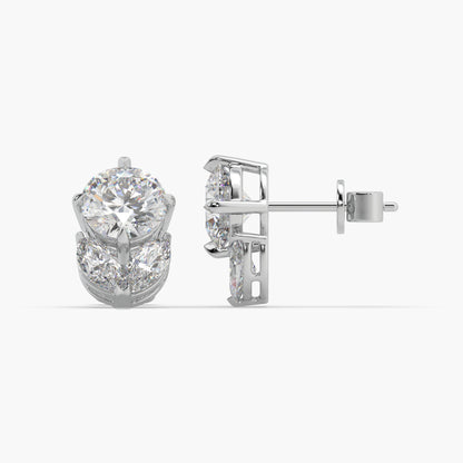 Guru Jewel's Round And Marquise Studded Earrings For Her