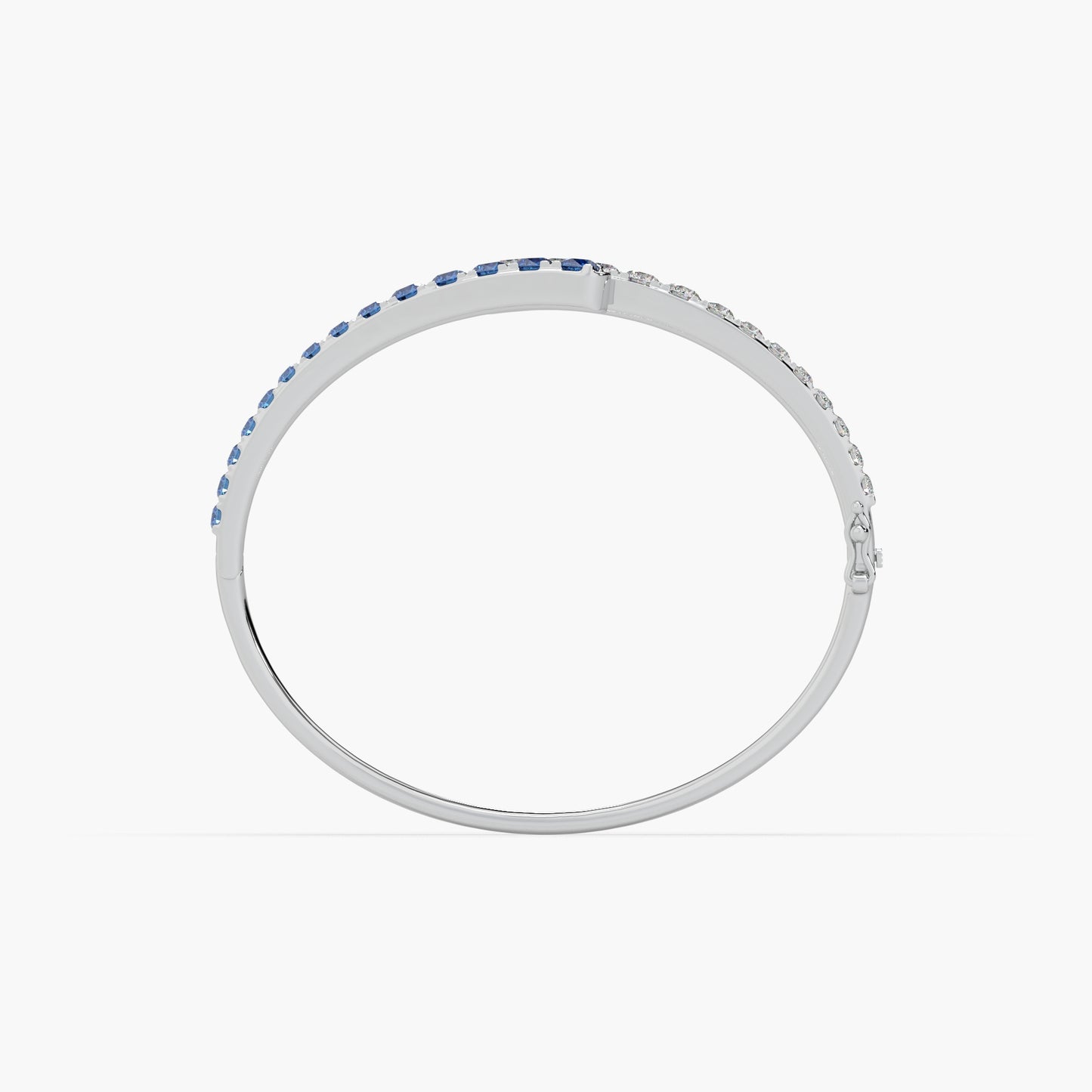 Guru Jewel's Round Solitaire Studded Stunning Silver Bracelet For Her