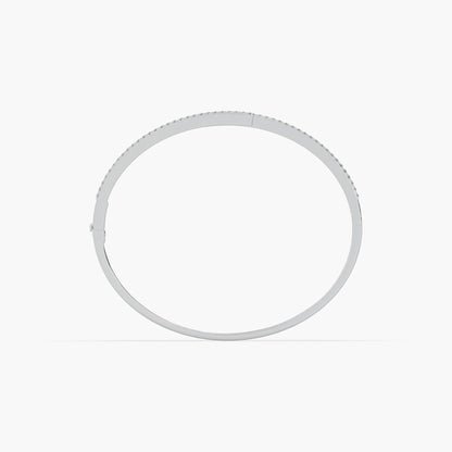 Guru Jewel's Round And Baguette Diamond Studded Fascinating Silver Bracelet For Her