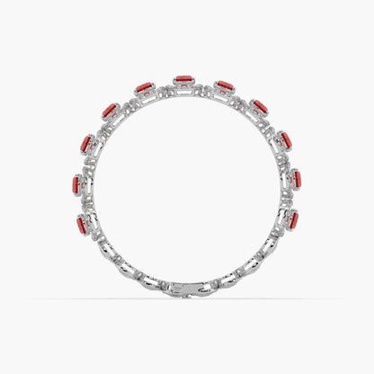 Guru Jewel's Round And Fancy Oval Diamond Studded Beauteous Bracelet For Her