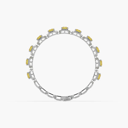 Guru Jewel's Round And Fancy Emerald Diamond Studded Attractive Bracelet For Her