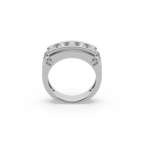 Attractive 925 Silver Stunning Diamond 1.20 Ct Studded Gents Ring For Him