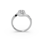 Captivating 925 Silver And Round Diamond Studded Ladies Ring For Her