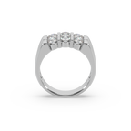 Astonishing Silver 925 Round Diamond Studded Gents Ring For Him