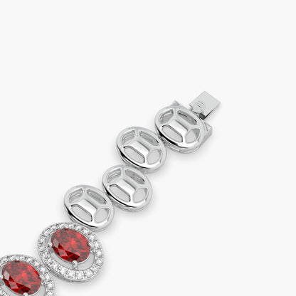 Guru Jewel's Round And Fancy Oval Diamond Studded Beauteous Bracelet For Her