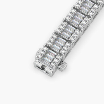 Guru Jewel's Exclusive Round And Baguette Diamond And Stone Studded Fabulous Bracelet For Her