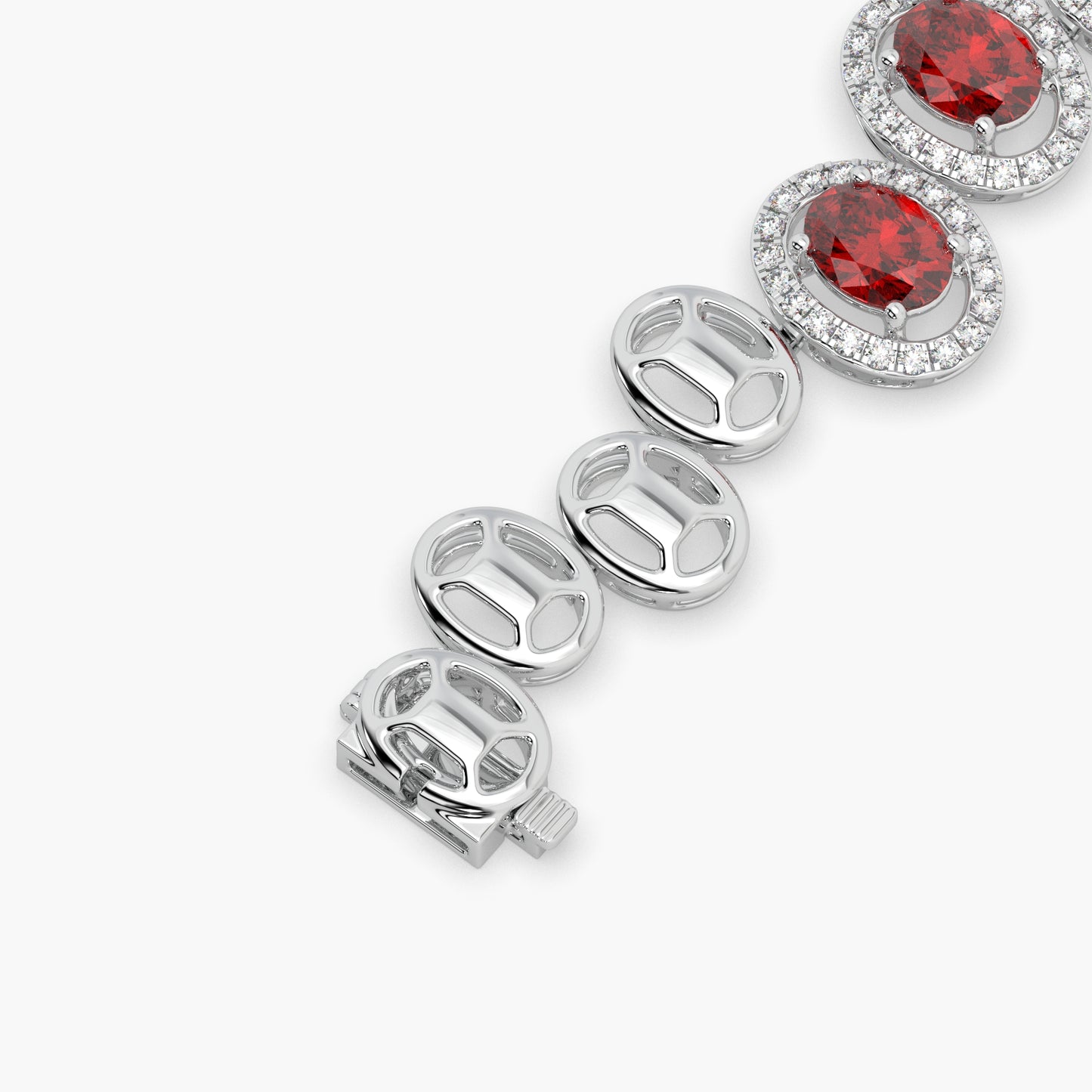 Guru Jewel's Round And Fancy Oval Diamond Studded Beauteous Bracelet For Her