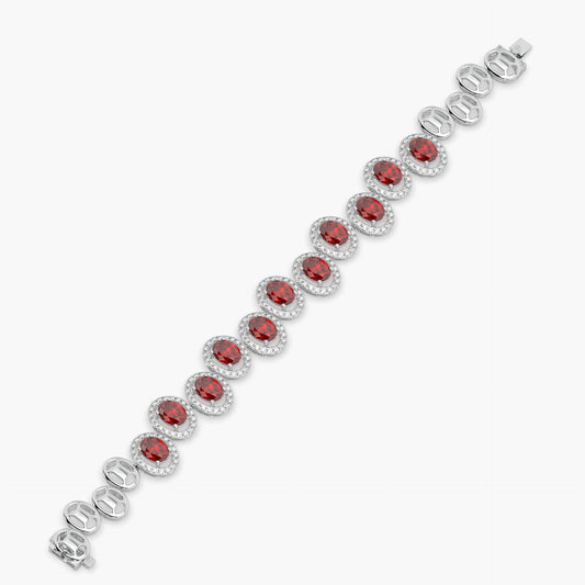 Guru Jewel's Round And Fancy Oval Moissanite Studded Beauteous Bracelet For Her
