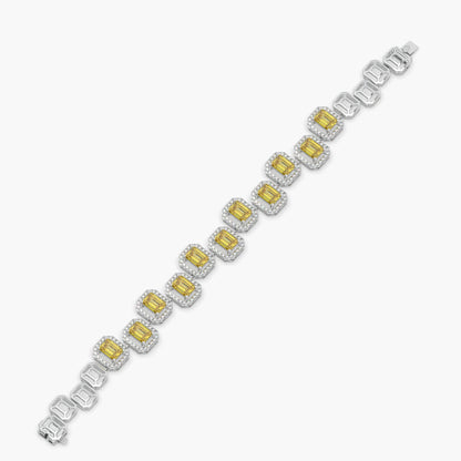 Guru Jewel's Round And Fancy Emerald Diamond Studded Attractive Bracelet For Her