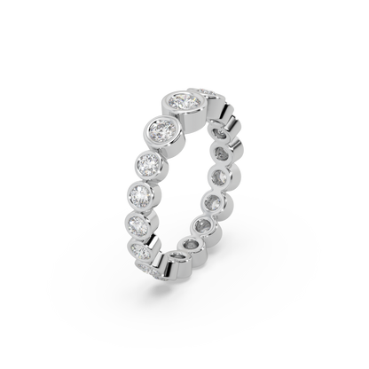 Beauteous Attractive 925 Silver And Round Diamond Studded Ladies Ring For Her