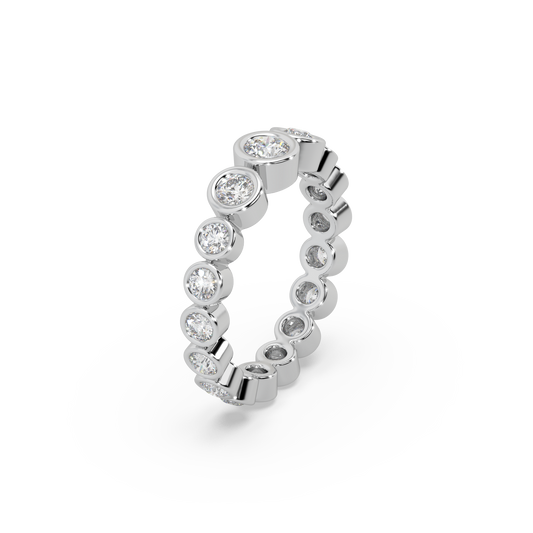 Beauteous Attractive 925 Silver Moissanite Studded Ladies Ring For Her