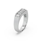 3.8mm Round Channel Round Diamond Gents Ring For Him