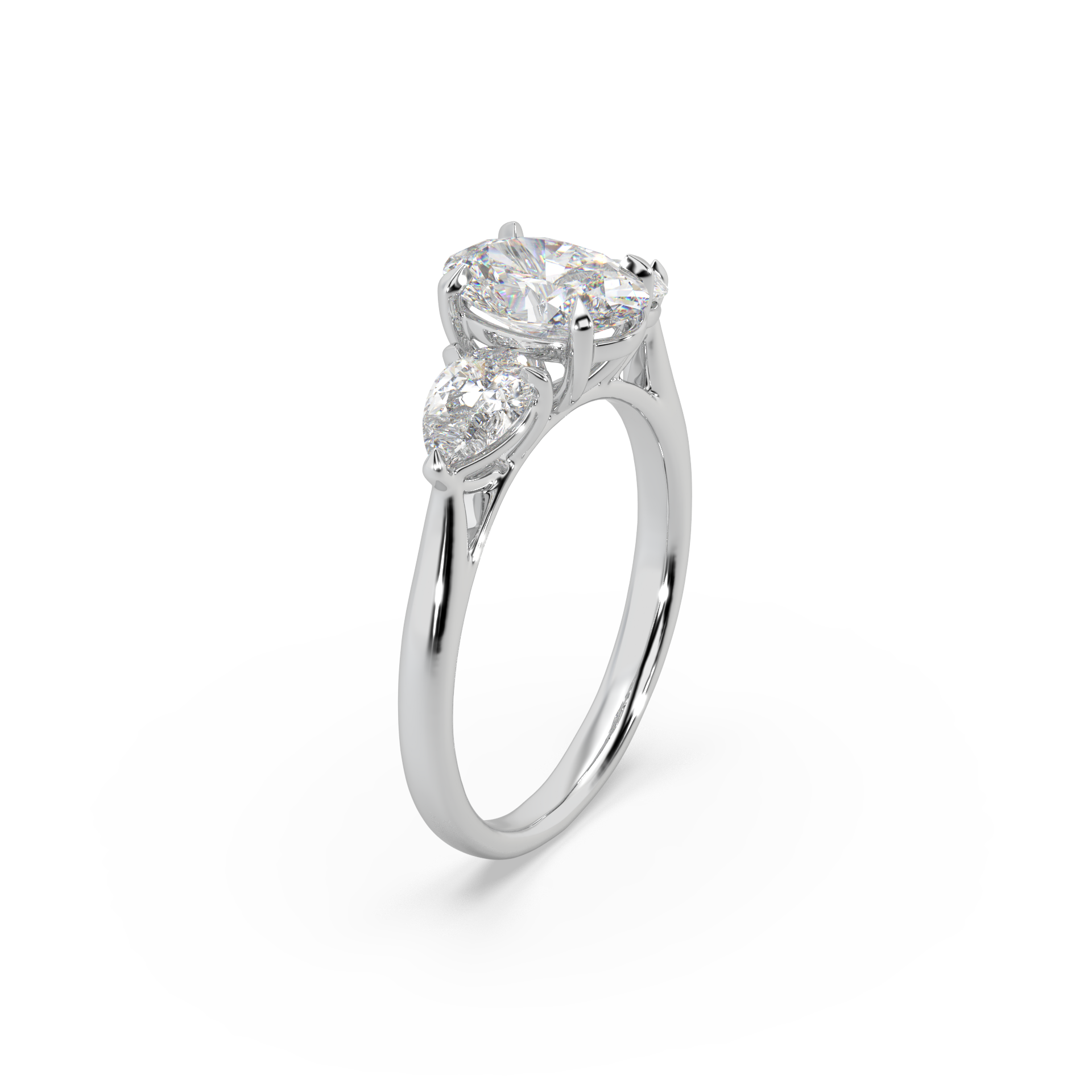 Fabulous 925 Silver Fancy Cut Fancy Diamond Studded Trending Ladies Ring For Her