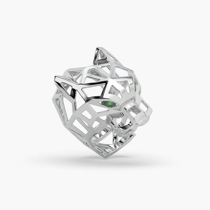 Guru Jewel's Fascinating Panther Style Silver Ring For Him