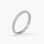 Guru Jewel's Alluring Emerald Diamond Studded Silver Tennis Bracelet