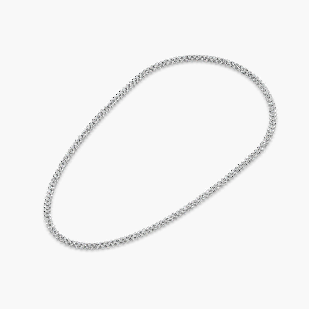 Guru Jewel's Astonishing Round Diamond Studded Silver String For Him