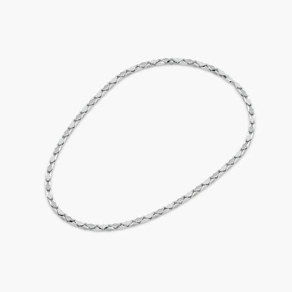 Guru Jewel's Fascinating Round Diamond Studded Silver Chain For Him