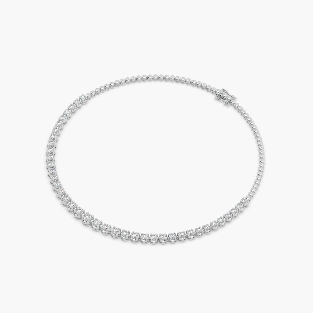 Guru Jewel's Round Solitaire Diamond Studded Silver String Necklace For Her