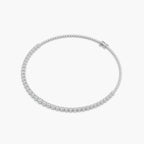 Guru Jewel's Round Solitaire Diamond Studded Silver String Necklace For Her