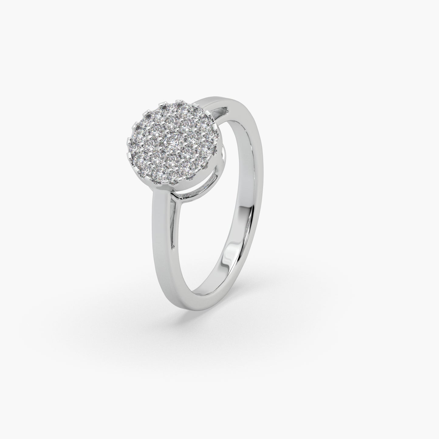 Guru Jewel's Diamond Studded Exclusive Silver Ring For Her