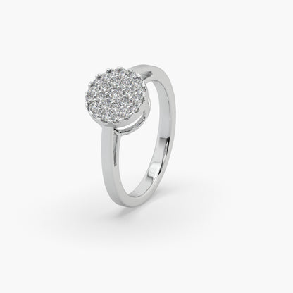 Guru Jewel's Diamond Studded Exclusive Silver Ring For Her