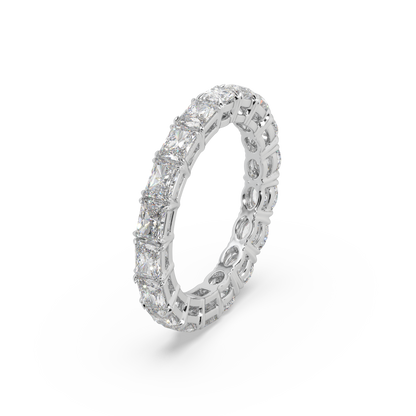 Exclusive Eternity Band 925 Silver Moissanite Studded Ladies Ring For Her