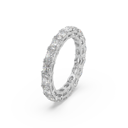 Exclusive Eternity Band 925 Silver Moissanite Studded Ladies Ring For Her