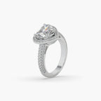 Guru Jewel's Fancy Heart And Round Diamond Studded Heart Shaped Fabulous Ring For Her