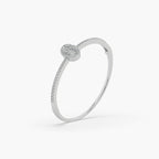 Guru Jewel's Round And Baguette Diamond Studded Exclusive Silver Bracelet For Her