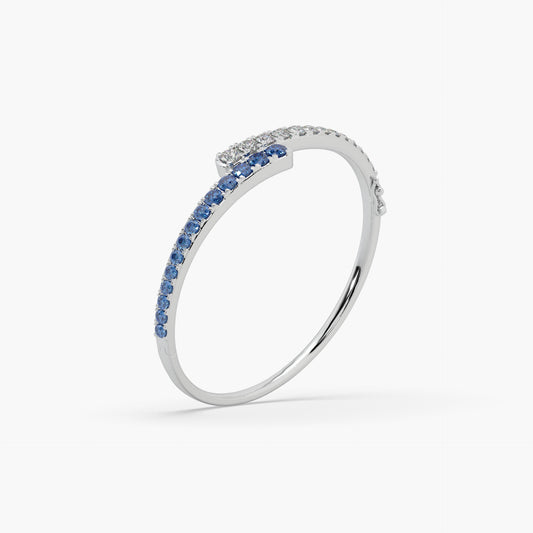Guru Jewel's Round Solitaire Studded Stunning Silver Bracelet For Her
