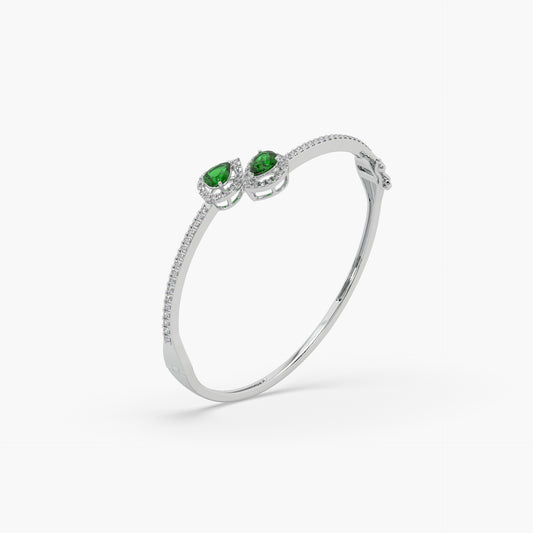 Guru Jewel's Round And Pear Fancy Moissanite Studded Bracelet For Her