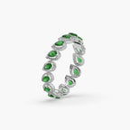 Guru Jewel's Round And Fancy Pear Diamond Studded Fascinating Silver Bracelet For Her