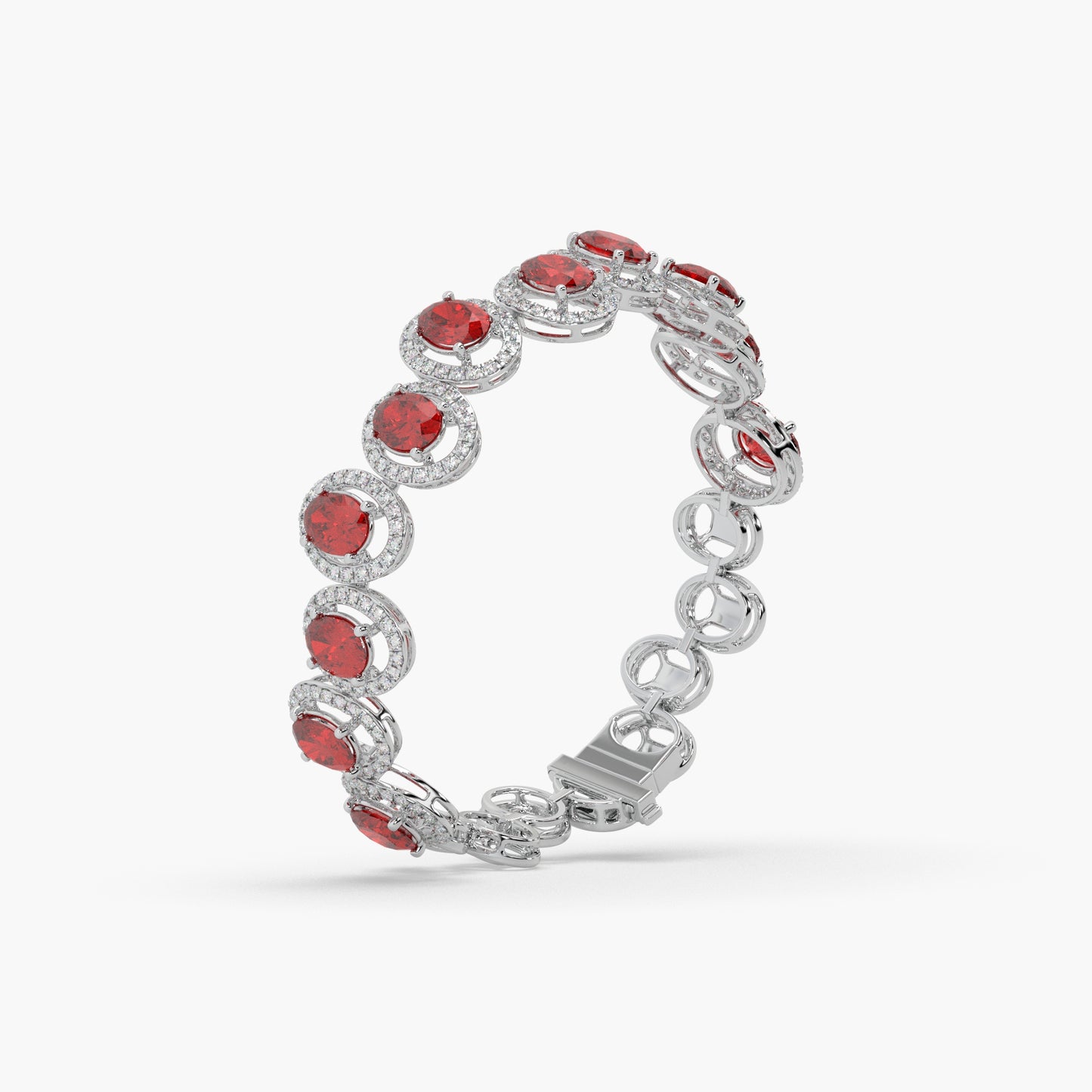 Guru Jewel's Round And Fancy Oval Diamond Studded Beauteous Bracelet For Her