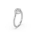 Captivating 925 Silver And Round Diamond Studded Ladies Ring For Her