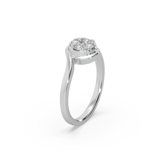 Captivating 925 Silver Moissanite Studded Ladies Ring For Her