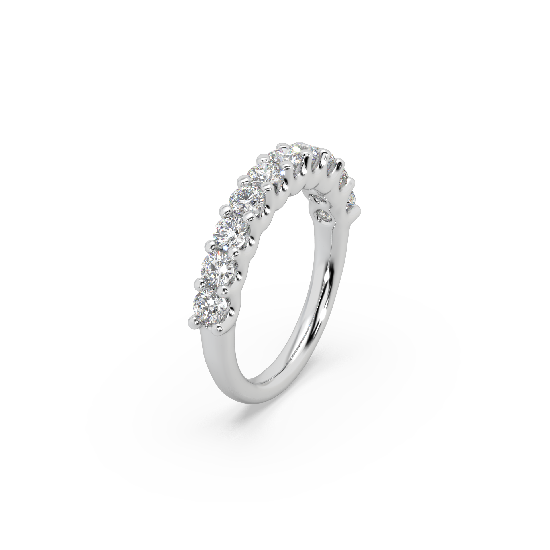 Classic Eternity 925 Silver And Diamond Studded Ladies Ring For Her