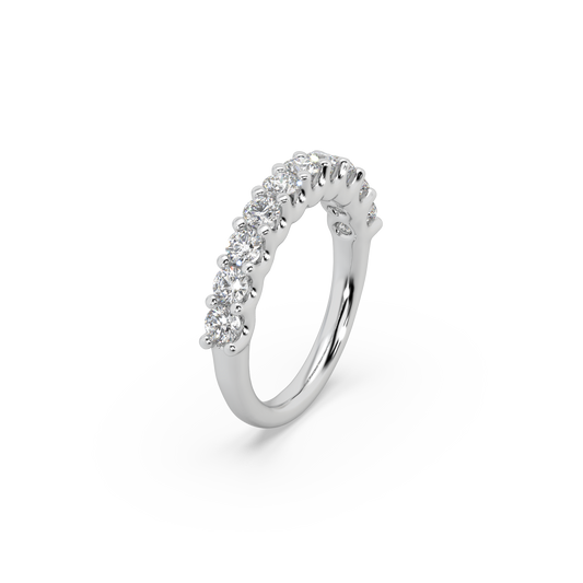 Classic Eternity 925 Silver Moissanite Studded Ladies Ring For Her