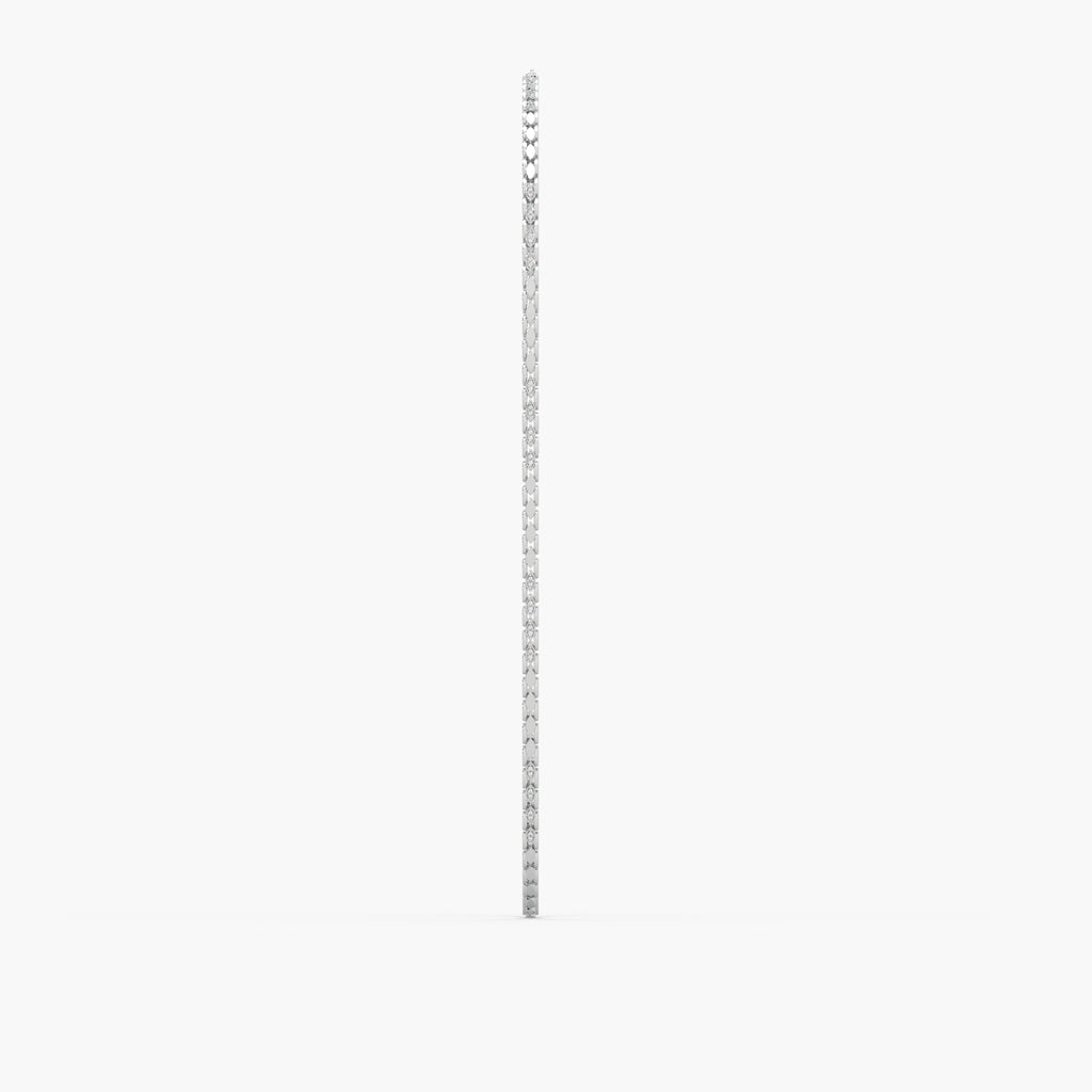 Guru Jewel's Exclusive Round Diamond Studded Silver String For Him
