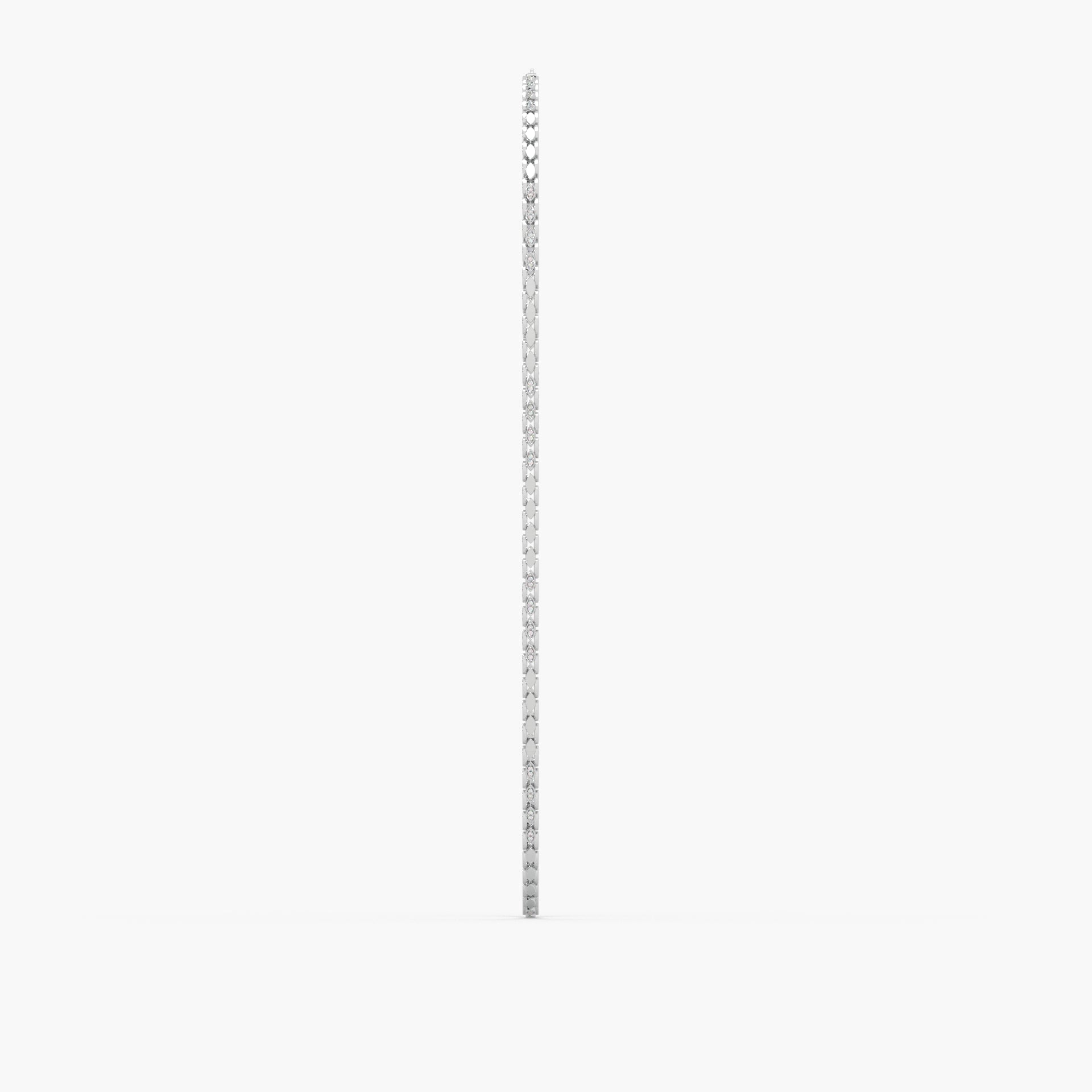 Guru Jewel's Exclusive Round Diamond Studded Silver String For Him