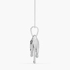 Guru Jewel's Exclusive Jaguar Pattern Diamond Studded Silver Only Pendent