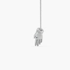 Guru Jewel's Pear Shaped Diamond Studded Silver Only Pendent For Her